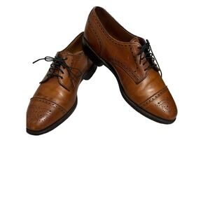 Allen Edmonds‎ Sanford Mens 8.5 D Brown Leather Cap Toe Oxford Dress Shoes 5347